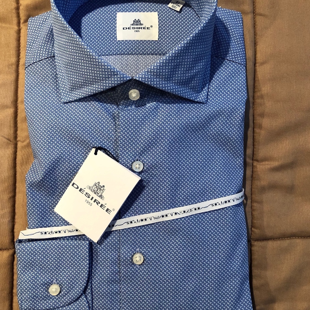 Desiree Men's Buttondown Dress Shirt Made in Italy